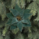 Декоративный цветок Пуансеттия 29 см., пыльно-зеленый, на клипсе, Christmas DeLuxe (89558) 