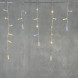 Светодиодная бахрома с колпачком 3,1*0,5 м., 120 теплых белых LED ламп, мерцание, прозрачный провод ПВХ, IP65, LTC (PIL120BLWCAP-10-2WW) 