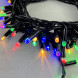  Светодиодная гирлянда с колпачком 100 разноцветных LED ламп 10 м., 24В., черный провод ПВХ, IP65, LTC (PST100CAP-11-1M) 