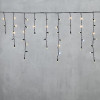  Светодиодная бахрома с колпачком 3,1*0,5 м., 120 теплых белых LED ламп, мерцание, черный провод ПВХ, IP65, LTC (PIL120BLWCAP-11-2WW)