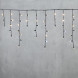  Светодиодная бахрома с колпачком 3,1*0,5 м., 120 теплых белых LED ламп, мерцание, черный провод ПВХ, IP65, LTC (PIL120BLWCAP-11-2WW) 