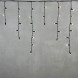  Светодиодная бахрома с колпачком 3,1*0,5 м., 120 теплых белых LED ламп, мерцание, черный провод ПВХ, IP65, LTC (PIL120BLWCAP-11-2WW) 