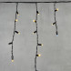  Светодиодная бахрома с колпачком 3,1*0,5 м., 120 теплых белых LED ламп, мерцание, черный провод ПВХ, IP65, LTC (PIL120BLWCAP-11-2WW) 