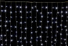 Занавес с мерцающим диодом 2*3 м., 220V, 320 холодных белых LED ламп, соединяемый, прозрачный провод, Winner Light (w.03.5T.320+)
