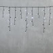 Светодиодная бахрома с колпачком 3,1*0,5 м., 120 холодных белых LED ламп, мерцание, черный провод ПВХ, IP65, LTC (PIL120BLWCAP-11-2W) 