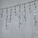 Светодиодная бахрома с колпачком 3,1*0,5 м., 120 холодных белых LED ламп, мерцание, черный провод ПВХ, IP65, LTC (PIL120BLWCAP-11-2W) 