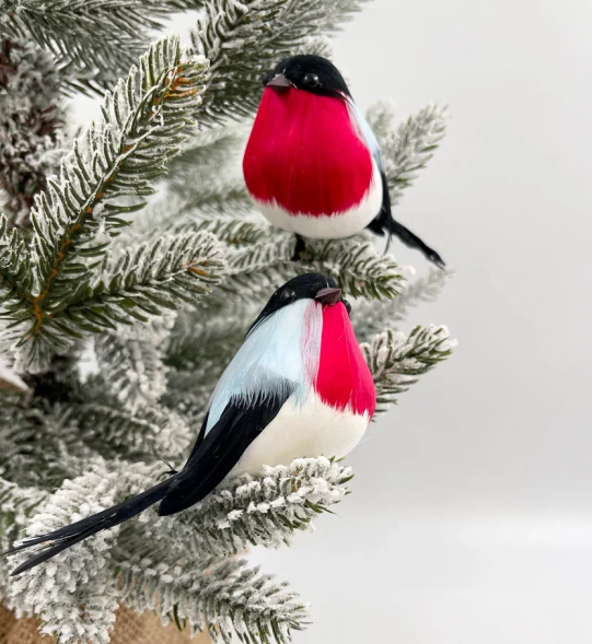 Набор декоративных фигур Снегири 12 см., 6 шт., на клипсе, пенопласт,  Christmas DeLuxe (13416) 