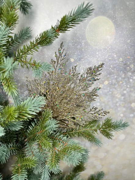 Ветвь Коралл платиновый 53 см., 1 шт., Christmas DeLuxe (86755)   