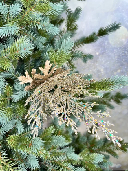 Ветвь Коралл платиновый 53 см., 1 шт., Christmas DeLuxe (86755)   