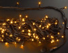 Светодиодная нить с контроллером 20 м., 220V, 200 желтых LED ламп, черный ПВХ провод, Rich LED (RL-T20C2-B/Y)