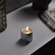 Светодиодная свеча Серебристая 6×8×6 см., пластик, батарейки АААх2, Luazon Lighting (9907601) 