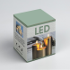 Светодиодная свеча Серебристая 6×8×6 см., пластик, батарейки АААх2, Luazon Lighting (9907601) 