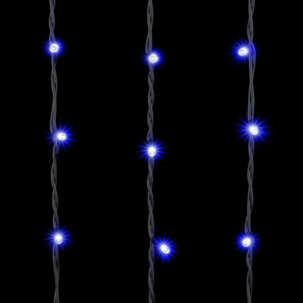 Светодиодный занавес с колпачком 2*3 м., 600 синих LED ламп, каучуковый черный провод, IP65, Beauty Led (LL602-1-2B) 