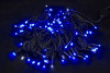 Светодиодная нить с мерцающим диодом 10 м., 100 синих LED, черный каучук IP 65, соединяемая, Winner (b.01.7B.100.F+)