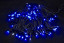 Светодиодная нить с мерцающим диодом 10 м., 100 синих LED, черный каучук IP 65, соединяемая, Winner (b.01.7B.100.F+)