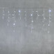  Светодиодная бахрома с колпачком 4,9 x 0,5 м белая с мерцанием белого диода 220В, 200 LED, провод прозрачный ПВХ, IP65, LTC (PIL200BLWCAP-10-2W) 