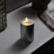Светодиодная свеча Серебристая 7×13×7 см., пластик, батарейки ААх2, Luazon Lighting (9907602) 