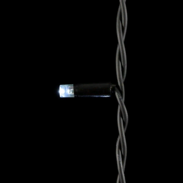 Светодиодный занавес с колпачком 1*6 м., 600 белых LED ламп, каучуковый черный провод, IP65, Beauty Led (LL601-1-2W) 