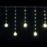 Светодиодная бахрома Шарики со светлячками 3*0,7 м., 10 теплых белых LED ламп, Winner (ww.02.4T.10L-8ball) 