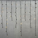 Светодиодная бахрома с колпачком 3,2*0,9 м., 168 теплых белых LED ламп, каучуковый черный провод, LTC (LL168-1-2WW) 