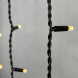 Светодиодная бахрома с колпачком 3,2*0,9 м., 168 теплых белых LED ламп, каучуковый черный провод, LTC (LL168-1-2WW) 