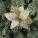 Декоративный цветок Пуансеттия 25 см., кремовый, на клипсе, Christmas DeLuxe (89565) 