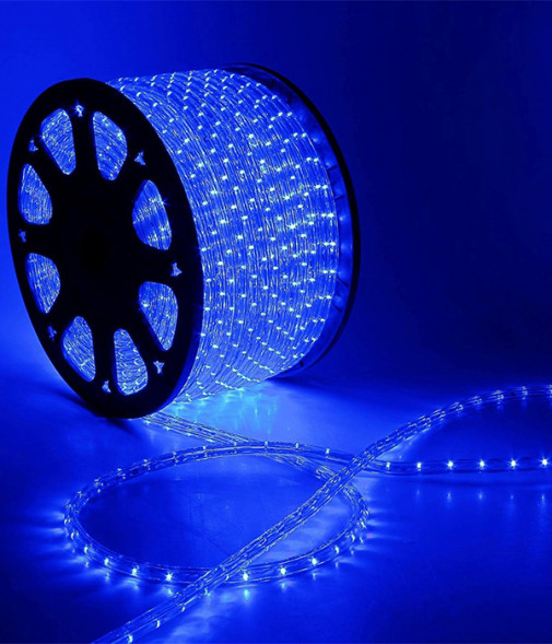Светодиодный Дюралайт Ø13 мм., Синий 220В, 36 LED/м., Свечение 360°, IP65, Бухта 100 м., LTC (F3-H1-220V-B) 