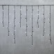 Светодиодная бахрома с колпачком 3,2*0,9 м., 168 белых LED ламп, каучуковый черный провод, LTC (LL168-1-2W) 