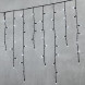 Светодиодная бахрома с колпачком 3,2*0,9 м., 168 белых LED ламп, каучуковый черный провод, LTC (LL168-1-2W) 