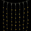 Светодиодный занавес Sealed 2*3 м., 220V., 600 теплых белых LED ламп, черный каучук, Beauty Led (LL602-1-2WW)