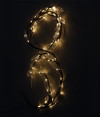 Светодиодная флористика Ветка с листьями 1.8 м., 220V, 48 теплых белых LED ламп, коричневый провод, Beauty Led (LC176L-B048K-295)