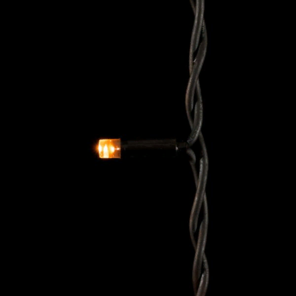 Светодиодная бахрома с колпачком 3,2*0,9 м., 168 желтых LED ламп, каучуковый черный провод, LTC (LL168-1-2Y) 