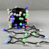 Светодиодная гирлянда шарики Fiesta, 10 м., 100 RGB LED ламп 23 мм, черный каучук, LTC (RGB BB100-2-2RGB)