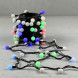 Светодиодная гирлянда шарики Fiesta, 10 м., 100 RGB LED ламп 23 мм, черный каучук, LTC (RGB BB100-2-2RGB) 