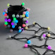 Светодиодная гирлянда шарики Fiesta, 10 м., 100 RGB LED ламп 23 мм, черный каучук, LTC (RGB BB100-2-2RGB) 