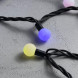 Светодиодная гирлянда шарики Fiesta, 10 м., 100 RGB LED ламп 23 мм, черный каучук, LTC (RGB BB100-2-2RGB) 