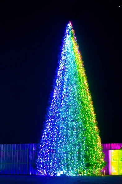 Комплект освещения Хамелеон RGB для елей высотой 12 м., 24 шт.*12 м., Green Trees (Ham12) 