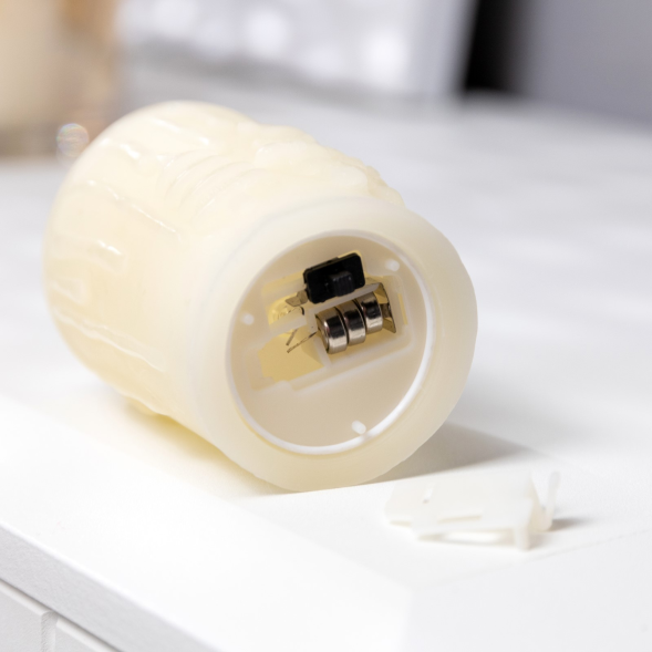 Светодиодная фигура Свеча 4.5×7.5×4.5 см., пластик, батарейки AG13х3, свечение тёплое белое, Luazon Lighting (9616728)  