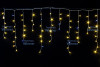 Светодиодная мерцающая бахрома 3*0.8 м., 220V, 100 теплых белых LED ламп, прозрачный силикон, Winner (ww.02.5T.100+)
