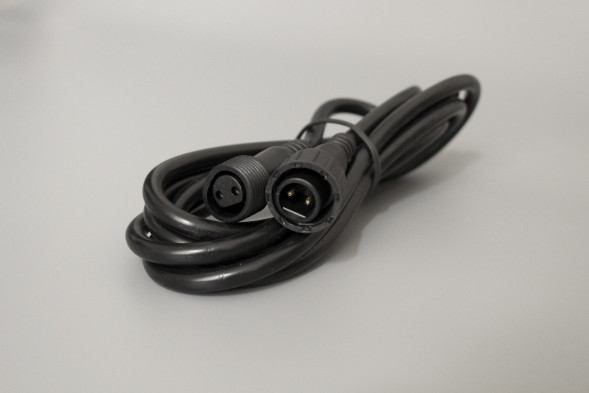Удлинитель 2 pin, 2 м., черный провод, Teamprof (TPF-EC2-2-B) 