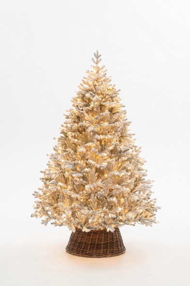 Искусственная елка Швейцарская заснеженная 300 см., 1016 теплых-белых Led ламп, 100% литая хвоя, ЕлкиТорг (176300) оптом