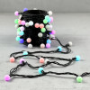 Светодиодная гирлянда шарики Fiesta, 7 м., 75 RGB LED ламп 23 мм, черный каучук, Beauty Led (RGB BB75-2-2RGB)
