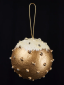 Винтажный шар Сокровища Посейдона 13 см., золото с блестками, 1 шт., Christmas DeLuxe (89039)
