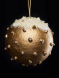 Винтажный шар Сокровища Посейдона 13 см., золото с блестками, 1 шт., Christmas DeLuxe (89039) 