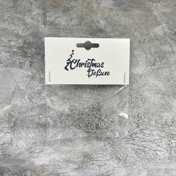 Крючки для елочных украшений, серебро, 50 шт., Christmas DeLuxe (86785) 