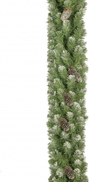 Хвойная гирлянда Снежная королева с шишками заснеженная 270*20 см., ПВХ,ЕлкиТорг (23014) оптом