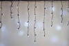 Светодиодная бахрома 108 холодных белых LED ламп, 3*0.6 м., 220В, статика, черный провод ПВХ, Teamprof (TPF-i3*0.6-CB/W)