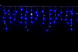 Светодиодная мерцающая бахрома 3*0.8 м., 220V, 100 синих LED ламп, прозрачный силикон, Winner Light (B.02.5T.100+) 