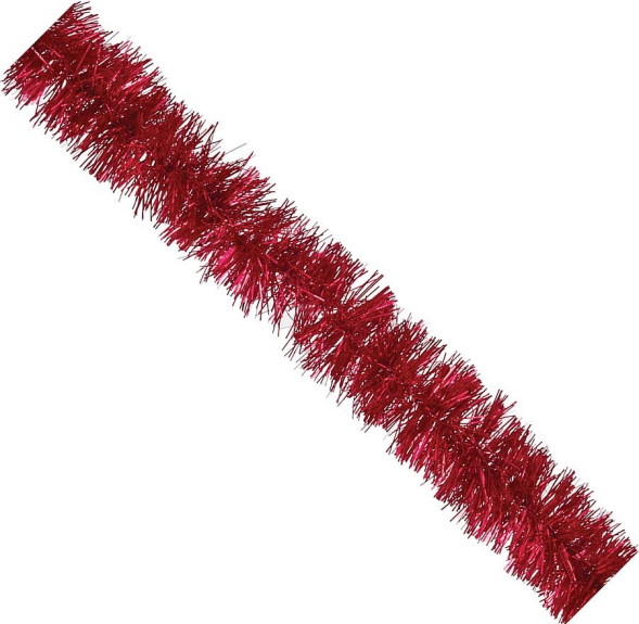 Мишура цвет красный, диаметр 50 мм., длина 2 м., ЕлкиТорг (M50red) 
