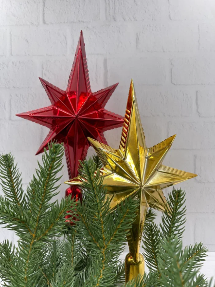 Елочная макушка Звезда Востока 25 см., пластик, красный, Christmas DeLuxe (89603) 